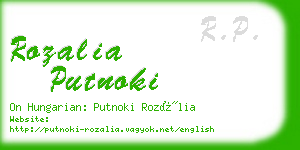 rozalia putnoki business card